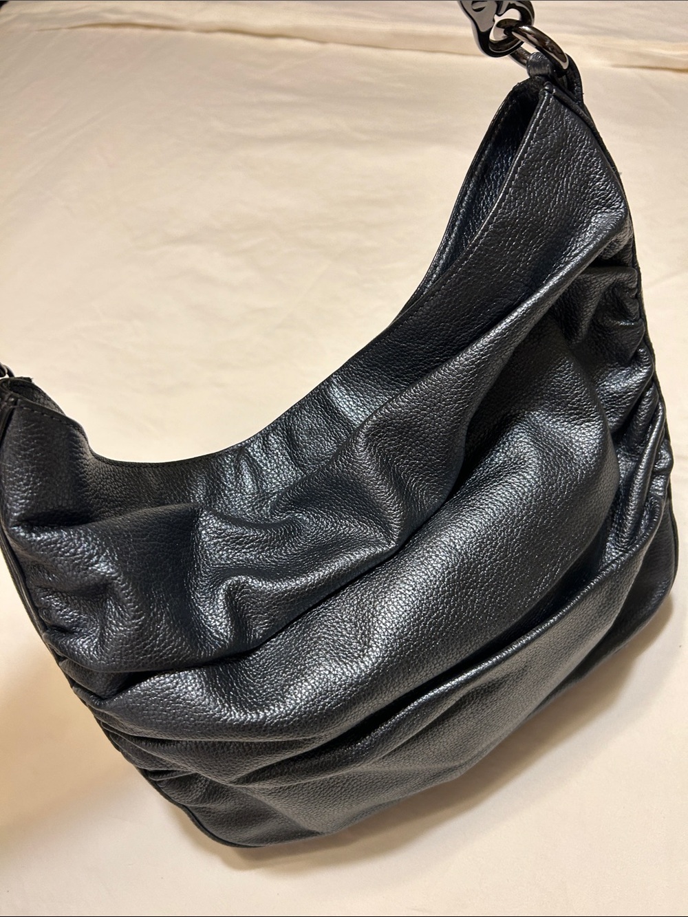 Brahmin Black Pebbled Leather Shoulder Bag